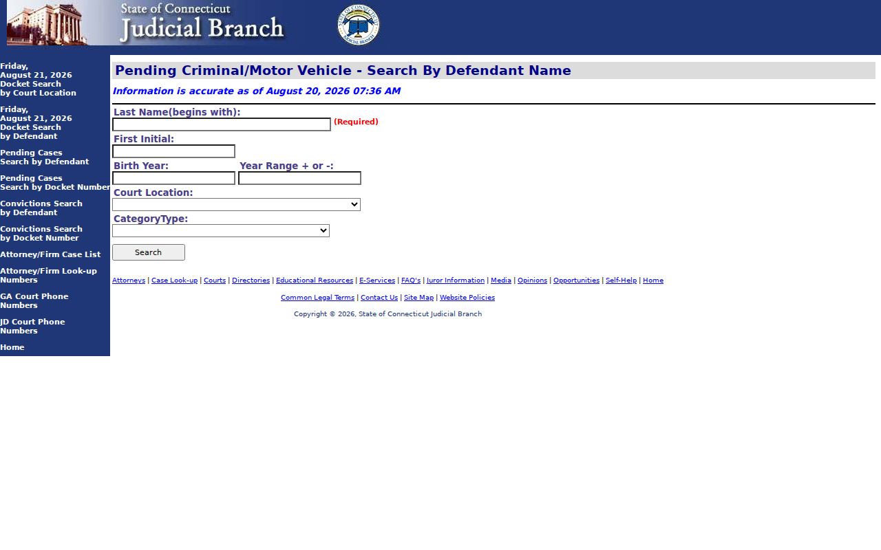 Windham resident lookup criminal docket search
